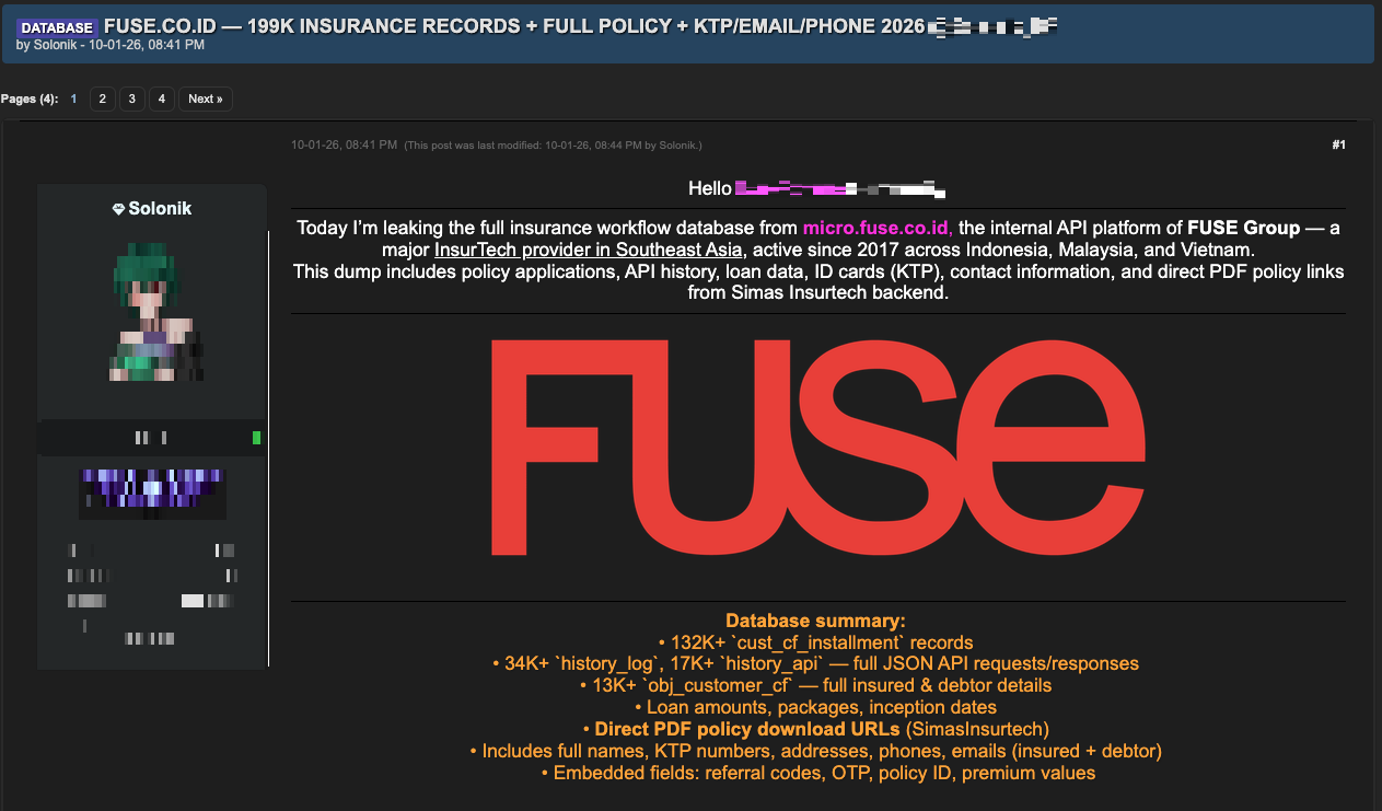 Рисунок 15. Сообщение о публикации базы данных Fuse