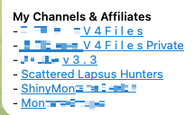 Рисунок 24. Список аффилированных каналов